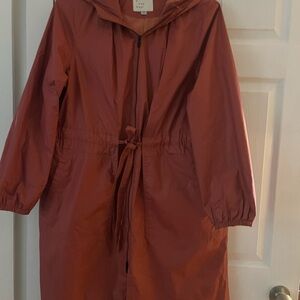 Women's Rust Hooded Raincoat
